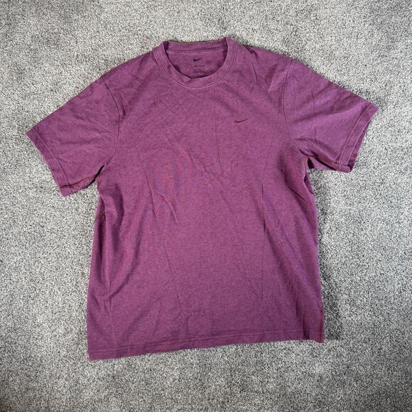 Nike Shirt Mens Large Purple Heather Dri-FIT Short Sleeve Training DV9838-653 - Picture 1 of 11